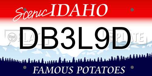 DB3L9D Idaho License Plate