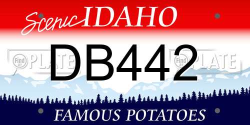 DB442 Idaho License Plate