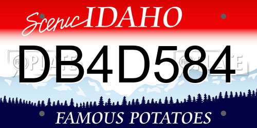 DB4D584 Idaho License Plate