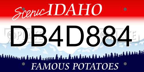 DB4D884 Idaho License Plate