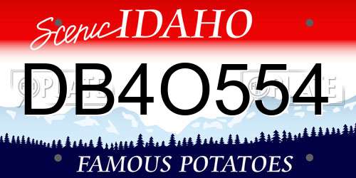 DB4O554 Idaho License Plate