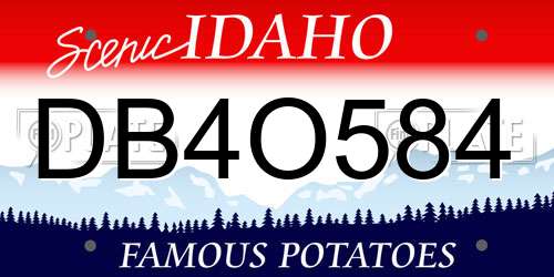DB4O584 Idaho License Plate