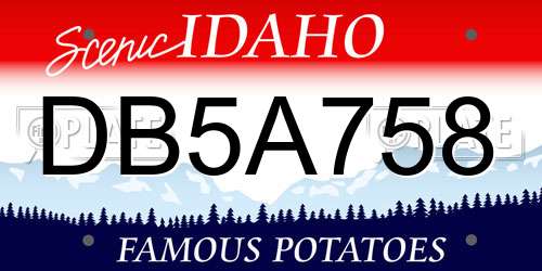 DB5A758 Idaho License Plate