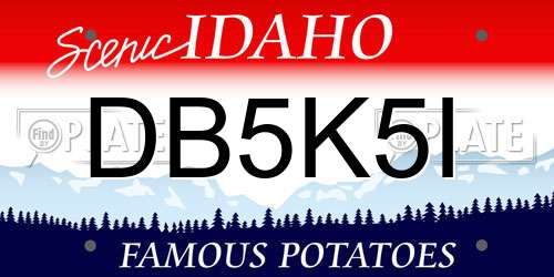 DB5K5I Idaho License Plate