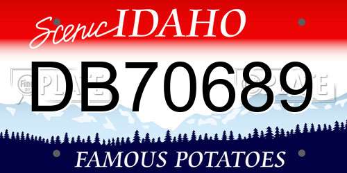 DB70689 Idaho License Plate