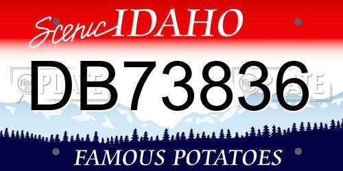 DB73836 Idaho License Plate