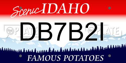 DB7B2I Idaho License Plate