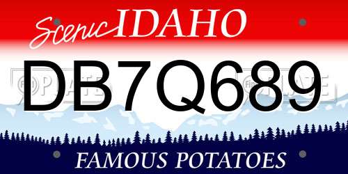 DB7Q689 Idaho License Plate