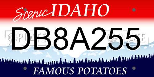 DB8A255 Idaho License Plate