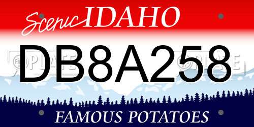 DB8A258 Idaho License Plate