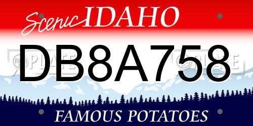 DB8A758 Idaho License Plate