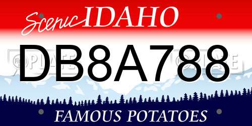 DB8A788 Idaho License Plate