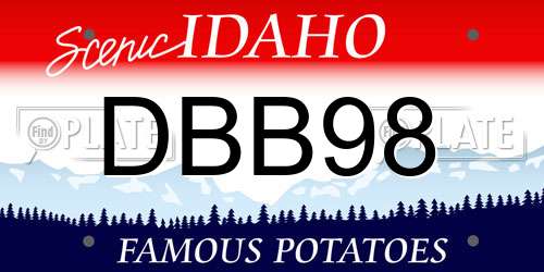 DBB98 Idaho License Plate