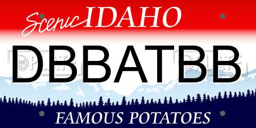 DBBATBB Idaho License Plate