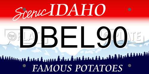 DBEL90 Idaho License Plate