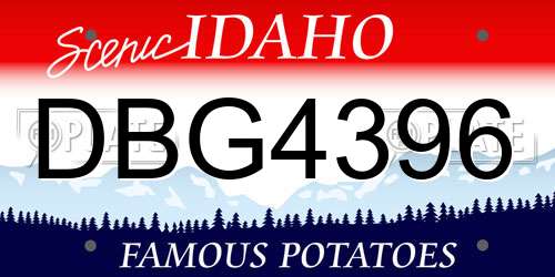 DBG4396 Idaho License Plate