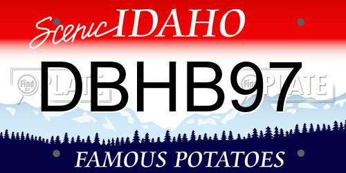 DBHB97 Idaho License Plate