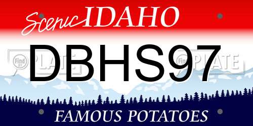 DBHS97 Idaho License Plate