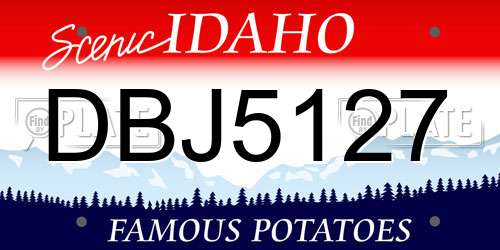 DBJ5127 Idaho License Plate