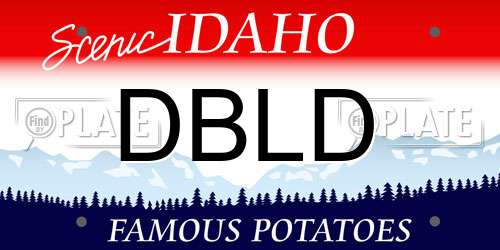 DBLD Idaho License Plate