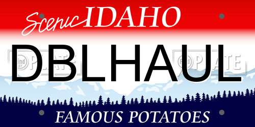 DBLHAUL Idaho License Plate