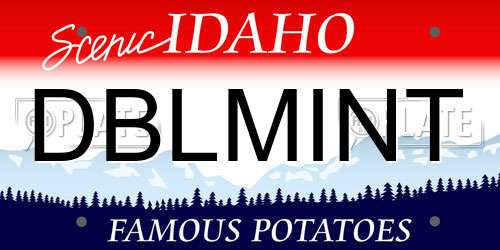 DBLMINT Idaho License Plate
