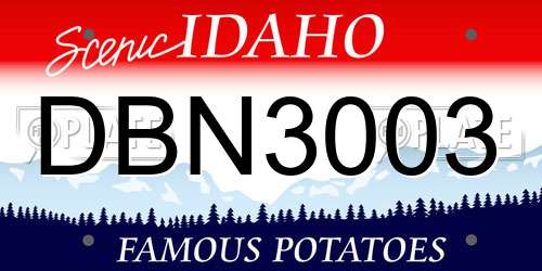 DBN3003 Idaho License Plate