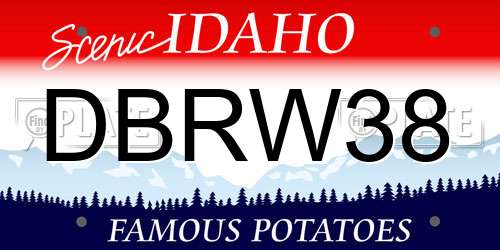 DBRW38 Idaho License Plate