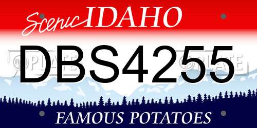 DBS4255 Idaho License Plate