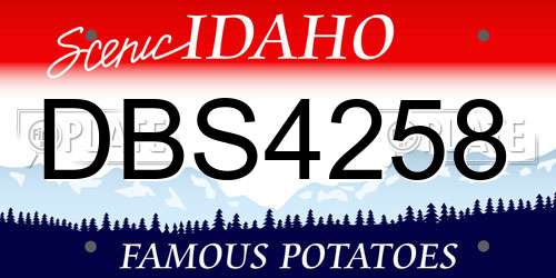 DBS4258 Idaho License Plate