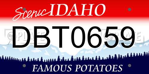 DBT0659 Idaho License Plate