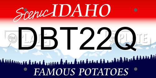 DBT22Q Idaho License Plate