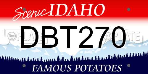 DBT270 Idaho License Plate