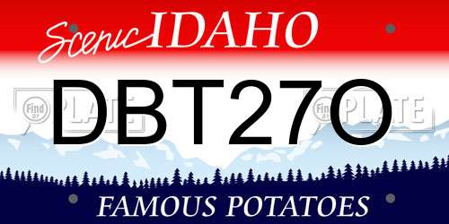 DBT27O Idaho License Plate