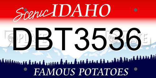 DBT3536 Idaho License Plate