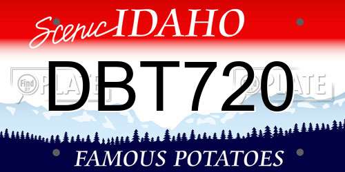 DBT720 Idaho License Plate