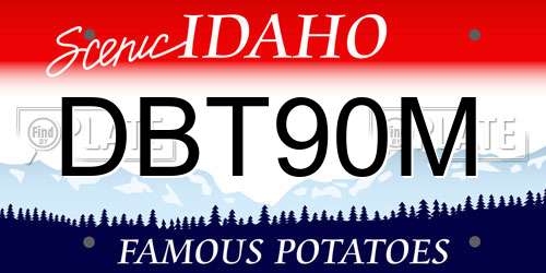 DBT90M Idaho License Plate