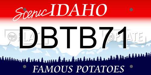 DBTB71 Idaho License Plate
