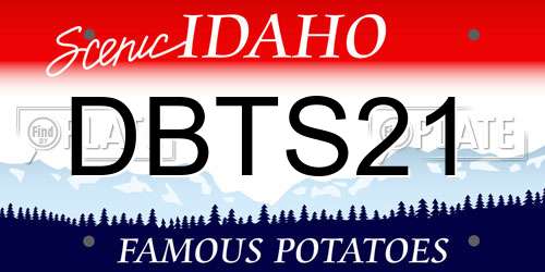 DBTS21 Idaho License Plate