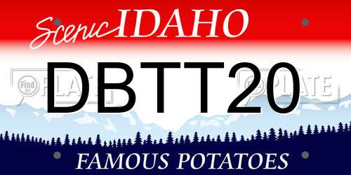 DBTT20 Idaho License Plate