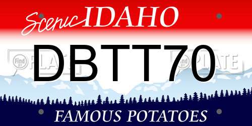 DBTT70 Idaho License Plate