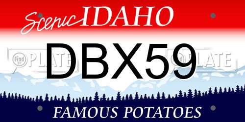 DBX59 Idaho License Plate