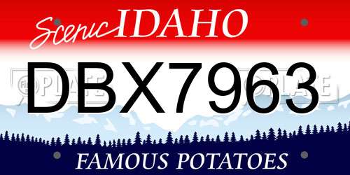 DBX7963 Idaho License Plate