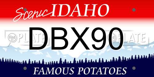 DBX90 Idaho License Plate