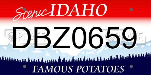 DBZ0659 Idaho License Plate