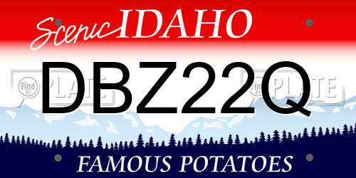 DBZ22Q Idaho License Plate