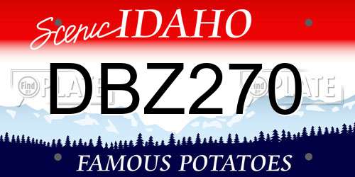 DBZ270 Idaho License Plate