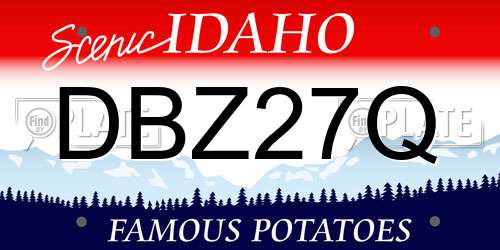 DBZ27Q Idaho License Plate