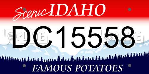 DC15558 Idaho License Plate