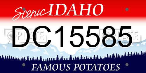 DC15585 Idaho License Plate